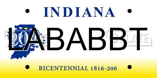 LABABBT Indiana License Plate