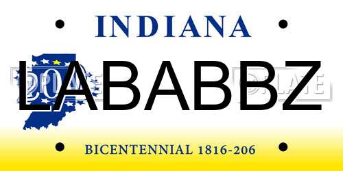LABABBZ Indiana License Plate