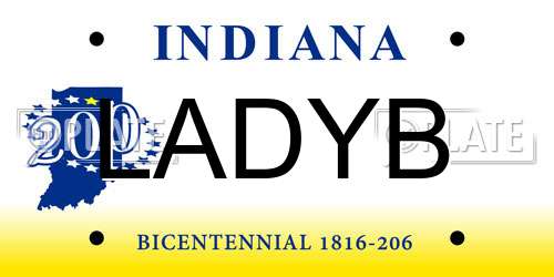 LADYB Indiana License Plate