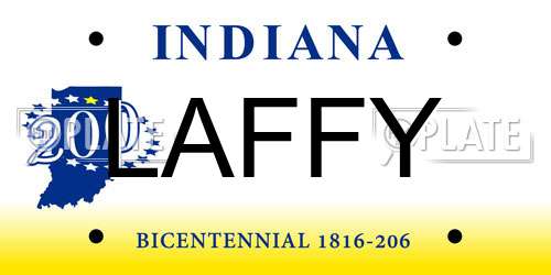 LAFFY Indiana License Plate