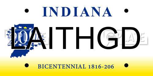 LAITHGD Indiana License Plate