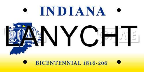 LANYCHT Indiana License Plate
