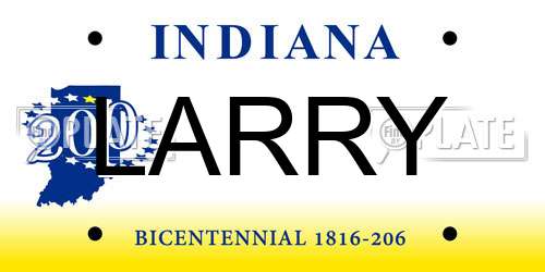 LARRY Indiana License Plate