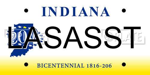 LASASST Indiana License Plate