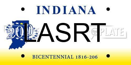 LASRT Indiana License Plate