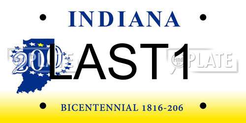 LAST1 Indiana License Plate