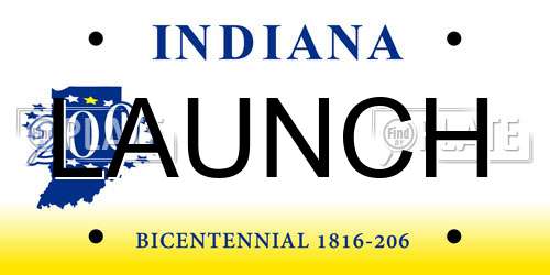 LAUNCH Indiana License Plate