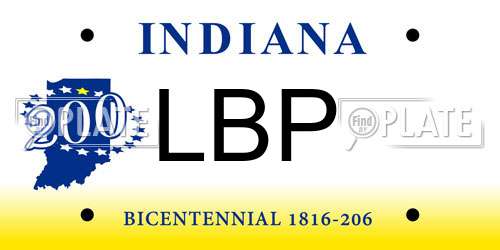 LBP Indiana License Plate
