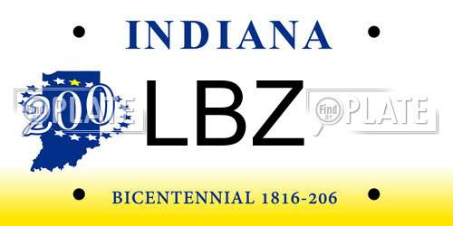 LBZ Indiana License Plate