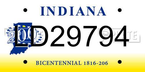 LD29794 Indiana License Plate