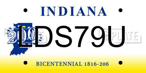LDS79U Indiana License Plate