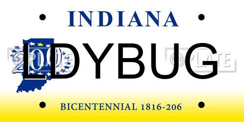 LDYBUG Indiana License Plate