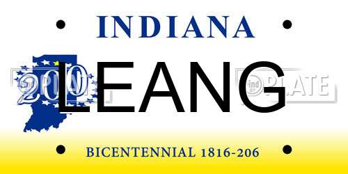 LEANG Indiana License Plate
