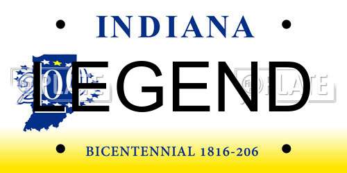 LEGEND Indiana License Plate