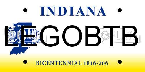LEGOBTB Indiana License Plate