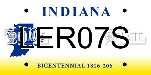 LER07S Indiana License Plate