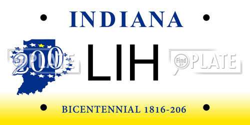 LIH Indiana License Plate