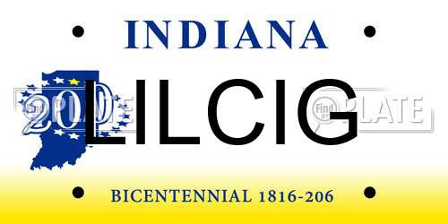 LILCIG Indiana License Plate