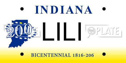 LILI Indiana License Plate