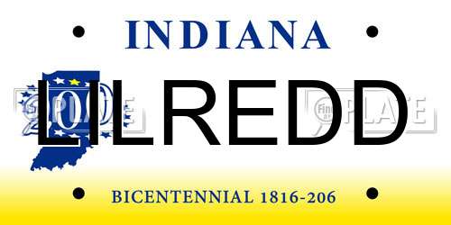 LILREDD Indiana License Plate