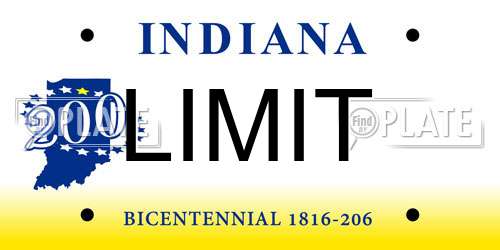 LIMIT Indiana License Plate