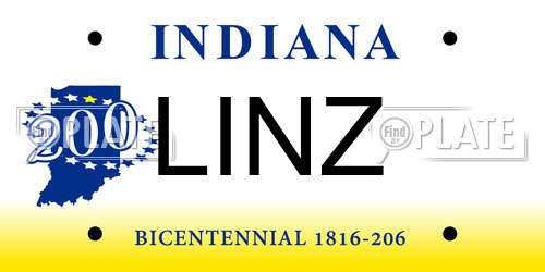 LINZ Indiana License Plate