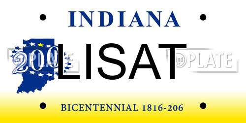 LISAT Indiana License Plate