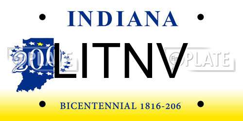 LITNV Indiana License Plate