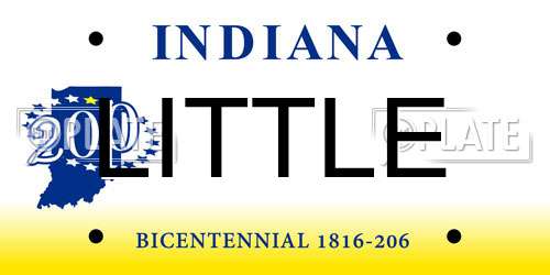 LITTLE Indiana License Plate