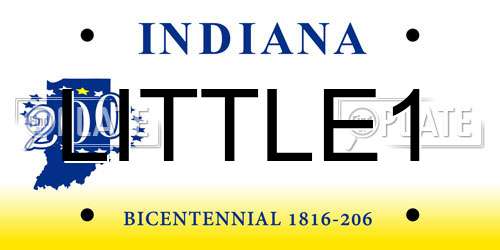 LITTLE1 Indiana License Plate