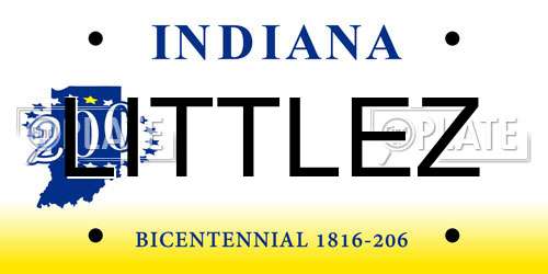 LITTLEZ Indiana License Plate