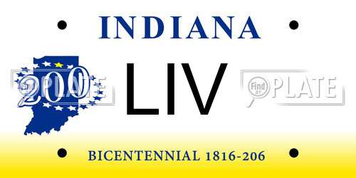 LIV Indiana License Plate