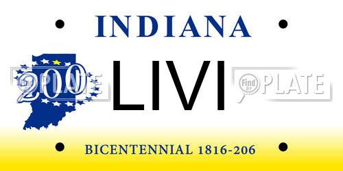 LIVI Indiana License Plate