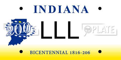 LLL Indiana License Plate