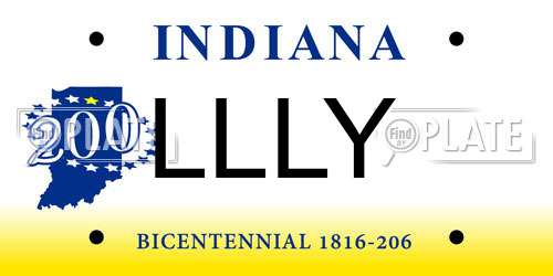 LLLY Indiana License Plate