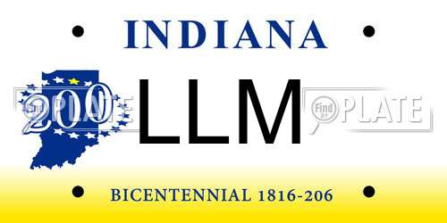 LLM Indiana License Plate