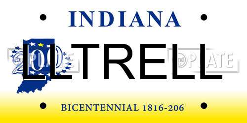 LLTRELL Indiana License Plate