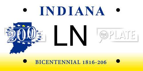 LN Indiana License Plate