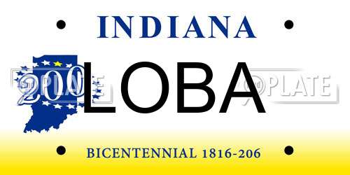 LOBA Indiana License Plate