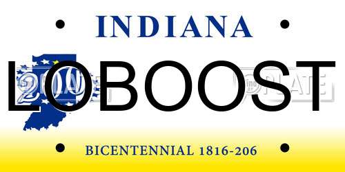 LOBOOST Indiana License Plate