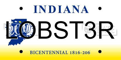 LOBST3R Indiana License Plate