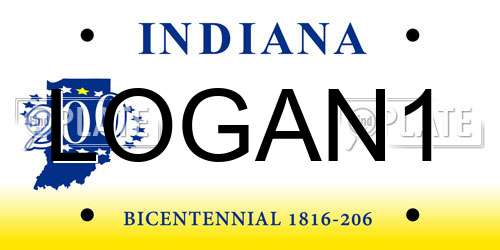 LOGAN1 Indiana License Plate