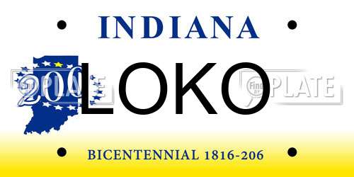 LOKO Indiana License Plate