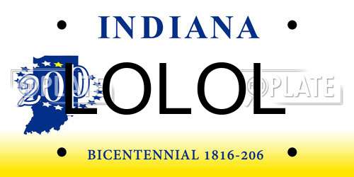 LOLOL Indiana License Plate