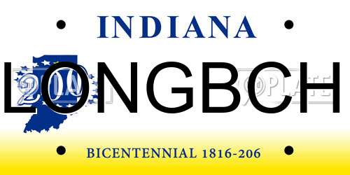 LONGBCH Indiana License Plate