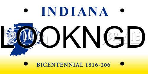 LOOKNGD Indiana License Plate