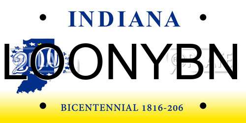 LOONYBN Indiana License Plate