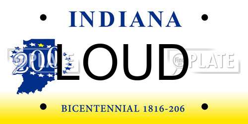 LOUD Indiana License Plate