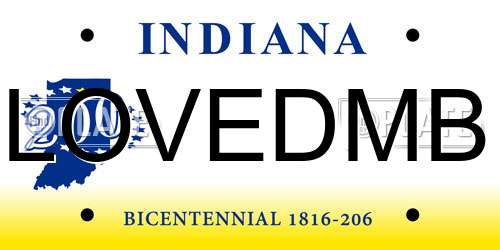 LOVEDMB Indiana License Plate