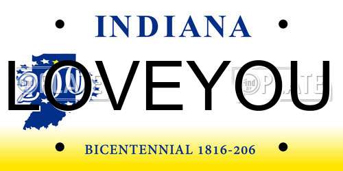 LOVEYOU Indiana License Plate
